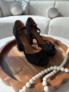 H&M Black Block Heel Sandals - 5 inches high